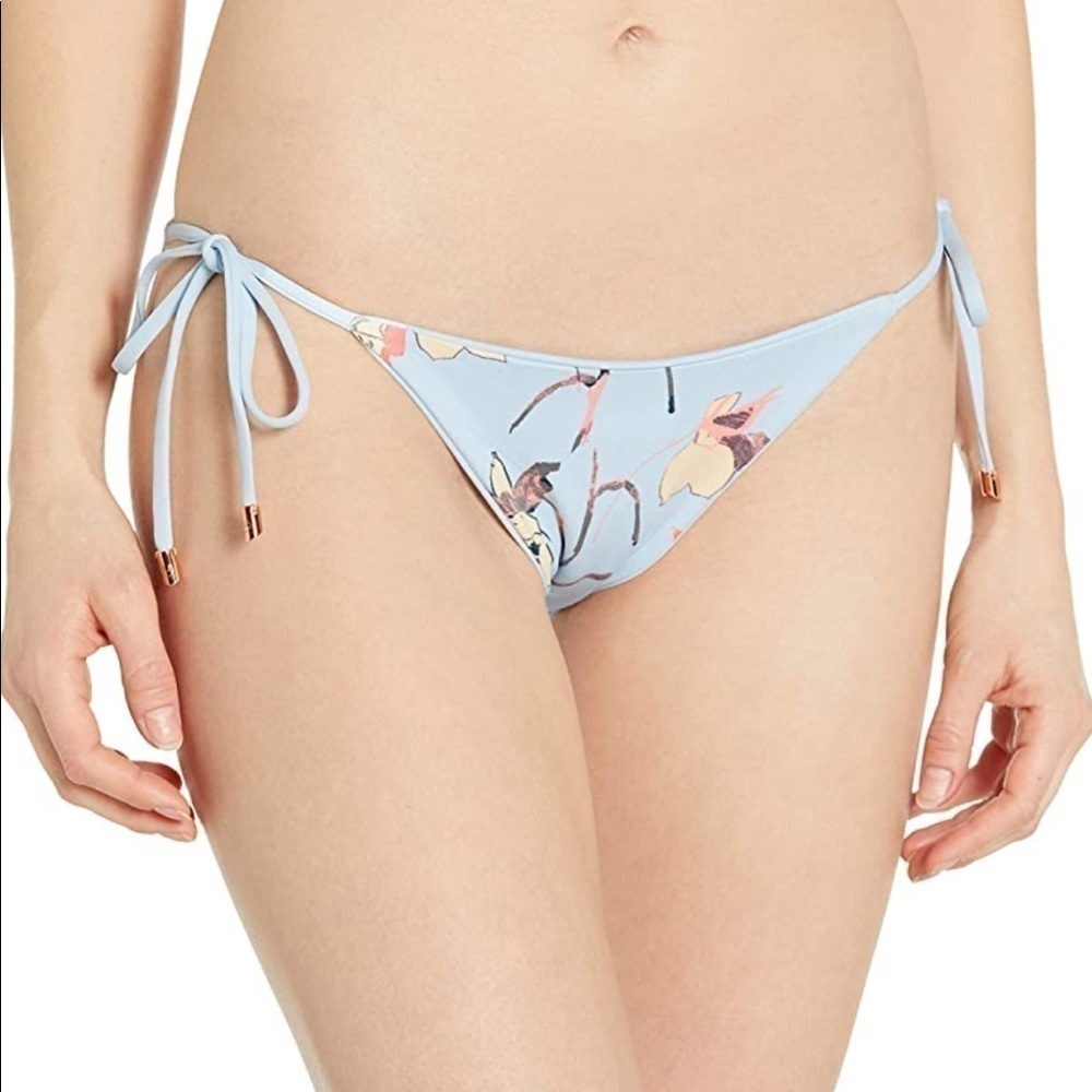 Maaji Sunny Tie Side Reversible Signature Cut Bikini Bottom Small blue